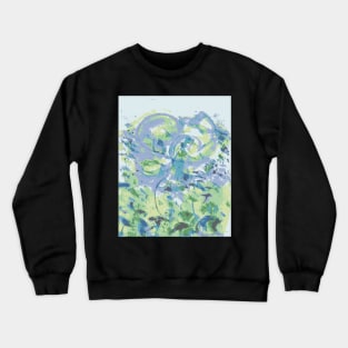 Blue Flower Soft Pastels Crewneck Sweatshirt